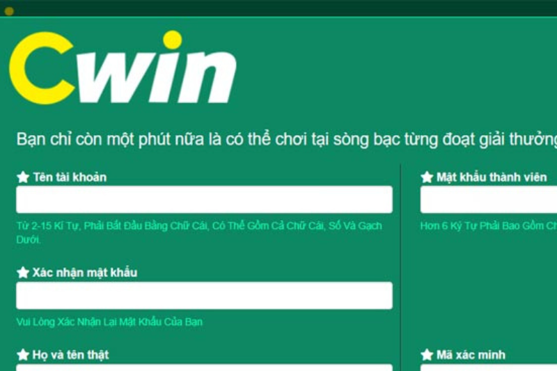 Cách đăng nhập cwin